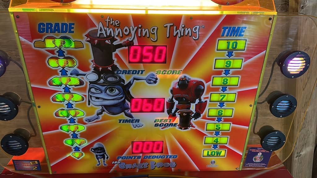 Anzeigentafel eines Hammer Schlagautomaten