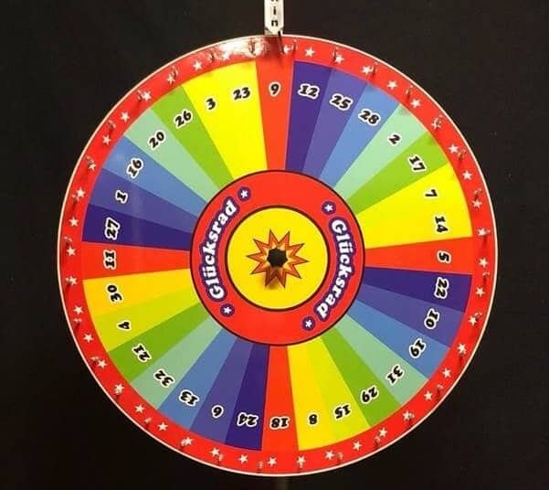 Glücksrad Deluxe 100cm mit Zahlen