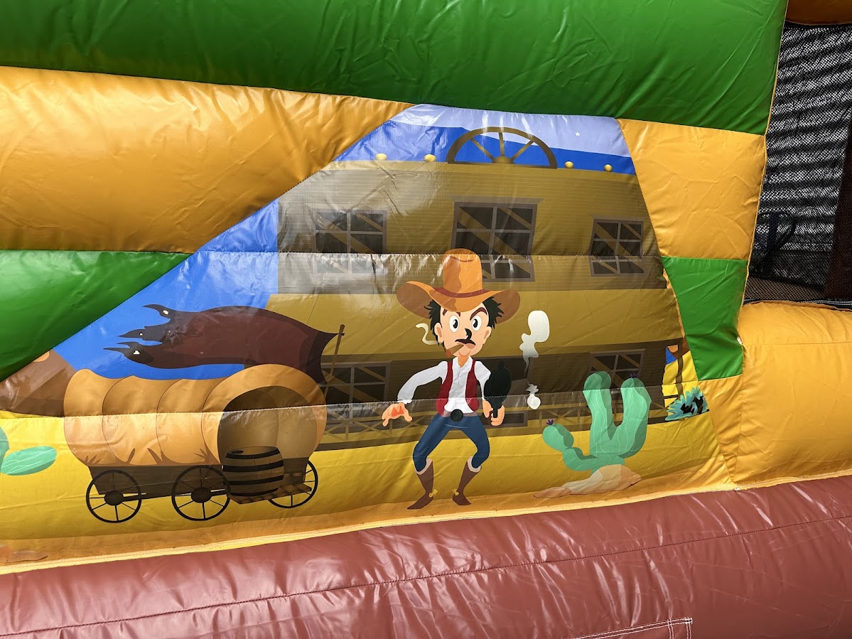 Hüpfburg Western mit Rutsche – Bild 3